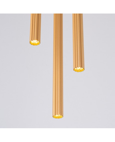 Lampa wisząca ARCHE 3P złota Sollux SL.1342