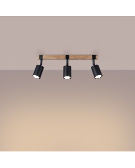 Plafon FAGER 3 czarny Sollux SL.1345