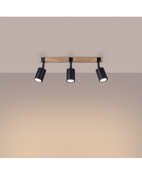 Plafon FAGER 3 czarny Sollux SL.1345