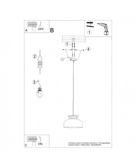 Lampa wisząca MARION czarna Sollux SL.1351