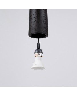 Lampa wisząca ELECTRA czarna beton Sollux SL.1355