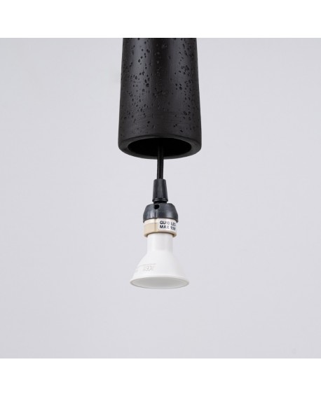 Lampa wisząca ELECTRA czarna beton Sollux SL.1355