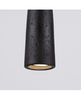 Lampa wisząca ELECTRA czarna beton Sollux SL.1355
