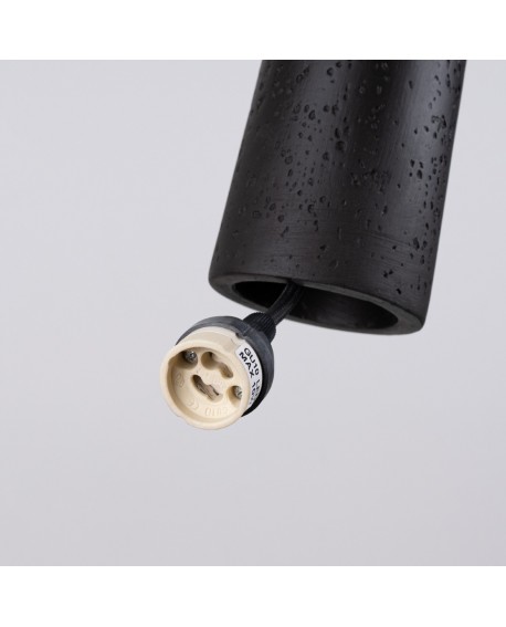 Lampa wisząca ELECTRA czarna beton Sollux SL.1355