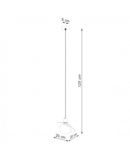 Lampa wisząca HYPERION 1 biały Sollux SL.1356