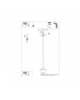 Lampa wisząca MAB beton Sollux SL.1363
