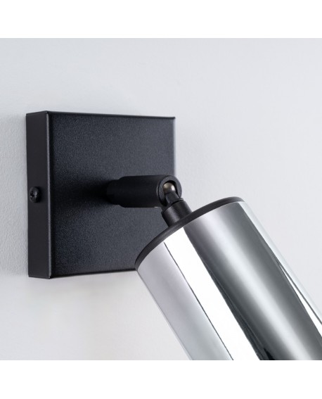 Kinkiet WINX czarny/chrom Sollux SL.1366