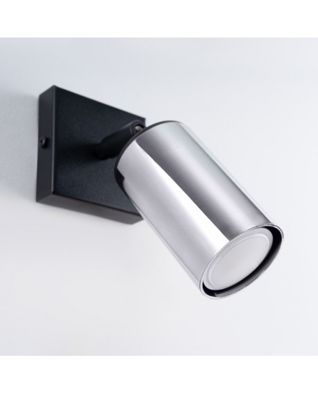 Kinkiet WINX czarny/chrom Sollux SL.1366