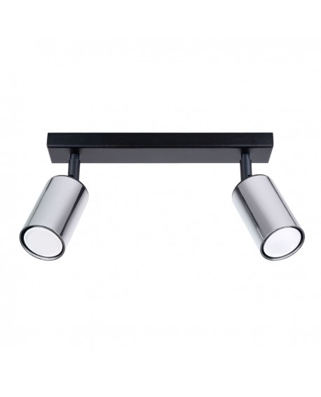 Plafon WINX 2 czarny/chrom Sollux SL.1367