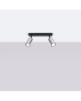 Plafon WINX 2 czarny/chrom Sollux SL.1367