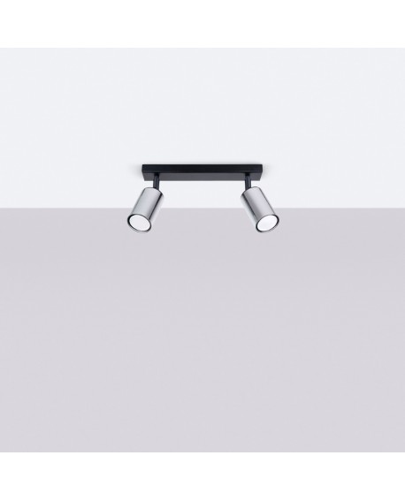 Plafon WINX 2 czarny/chrom Sollux SL.1367