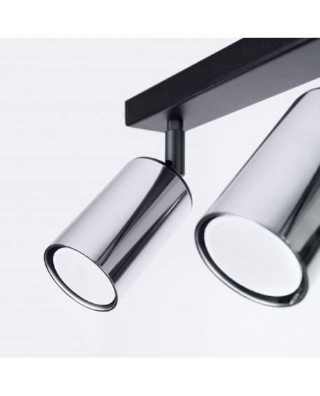 Plafon WINX 2 czarny/chrom Sollux SL.1367