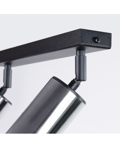 Plafon WINX 2 czarny/chrom Sollux SL.1367