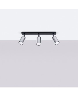 Plafon WINX 3 czarny/chrom Sollux SL.1368