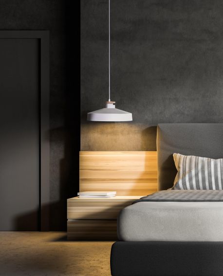 LAMPA WISZĄCA NOWOCZESNA BIAŁA LUDOR LUMINA DECO