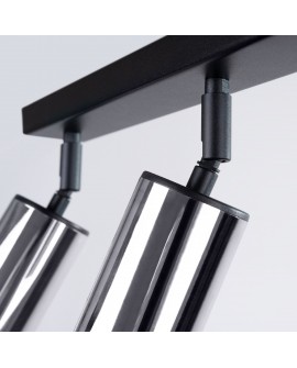 Plafon WINX 3 czarny/chrom Sollux SL.1368