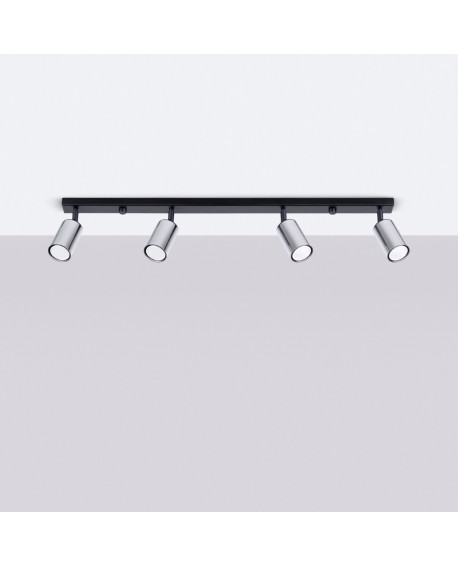 Plafon WINX 4L czarny/chrom Sollux SL.1371