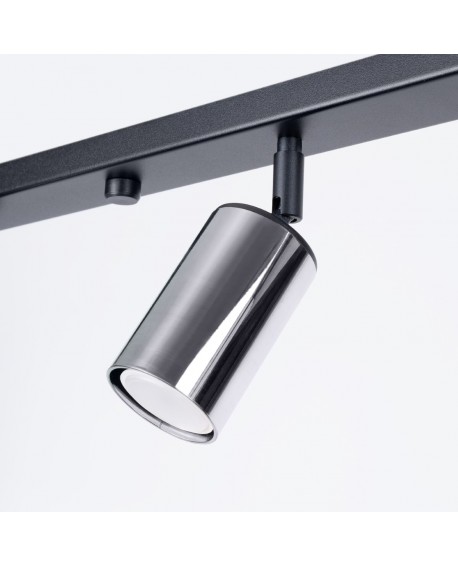 Plafon WINX 4L czarny/chrom Sollux SL.1371