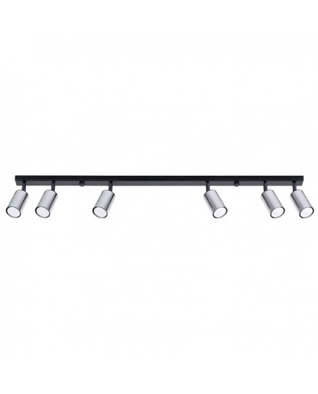 Plafon WINX 6L czarny/chrom Sollux SL.1372