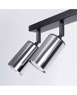 Plafon WINX 6L czarny/chrom Sollux SL.1372