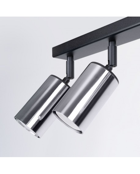 Plafon WINX 6L czarny/chrom Sollux SL.1372