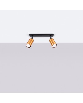 Plafon WINX 2 czarny/miedź Sollux SL.1375