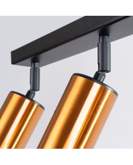 Plafon WINX 3 czarny/miedź Sollux SL.1376