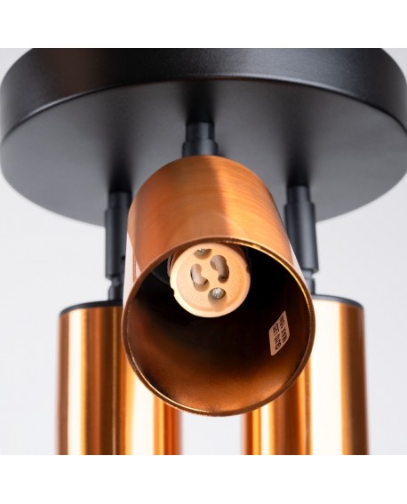 Plafon WINX 3P czarny/miedź Sollux SL.1377