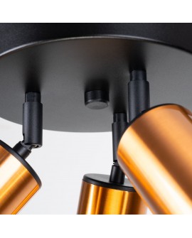 Plafon WINX 3P czarny/miedź Sollux SL.1377