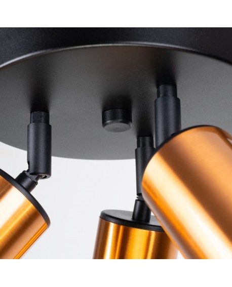 Plafon WINX 3P czarny/miedź Sollux SL.1377