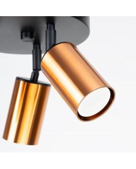 Plafon WINX 3P czarny/miedź Sollux SL.1377