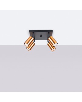 Plafon WINX 4 czarny/miedź Sollux SL.1378