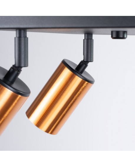 Plafon WINX 4 czarny/miedź Sollux SL.1378