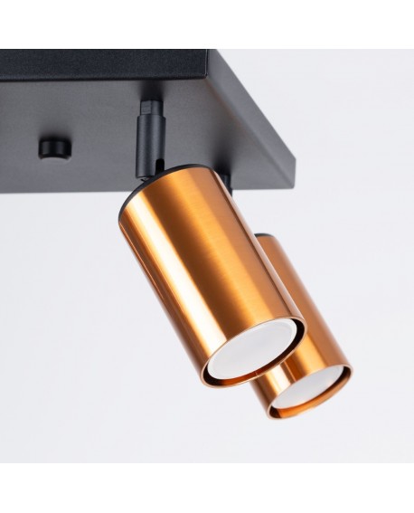 Plafon WINX 4 czarny/miedź Sollux SL.1378