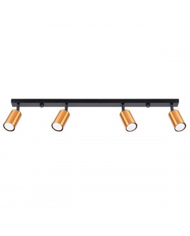 Plafon WINX 4L czarny/miedź Sollux SL.1379