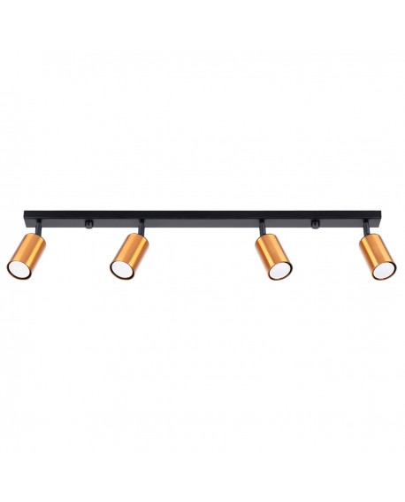 Plafon WINX 4L czarny/miedź Sollux SL.1379