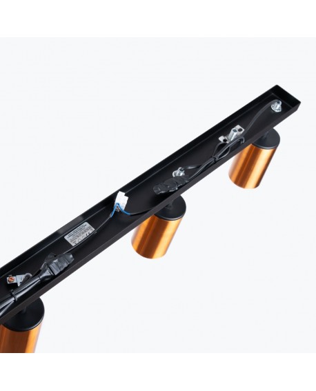 Plafon WINX 4L czarny/miedź Sollux SL.1379