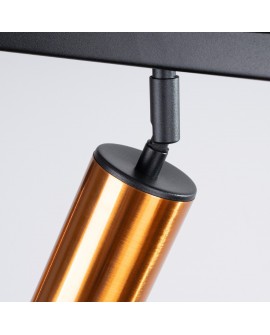 Plafon WINX 4L czarny/miedź Sollux SL.1379