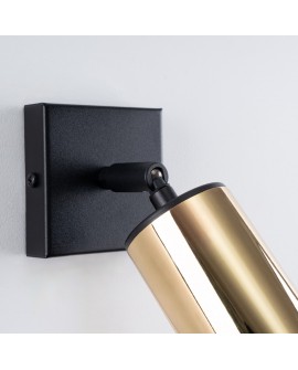 Kinkiet WINX czarny/złoty Sollux SL.1382