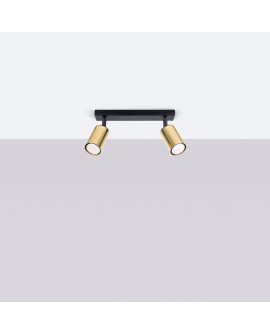 Plafon WINX 2 czarny/złoty Sollux SL.1383