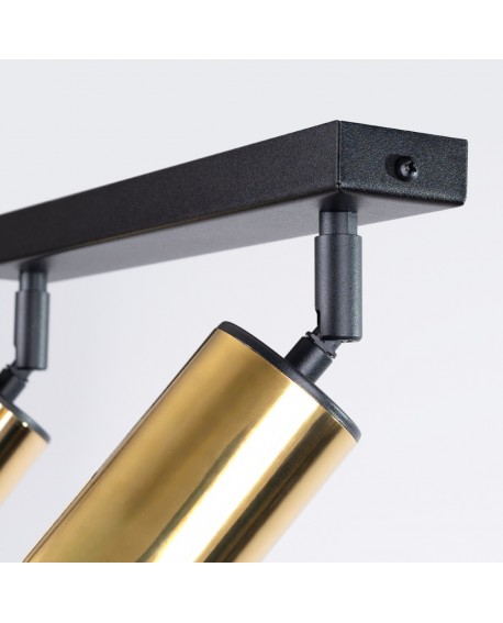 Plafon WINX 2 czarny/złoty Sollux SL.1383