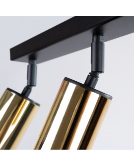 Plafon WINX 3 czarny/złoty Sollux SL.1384