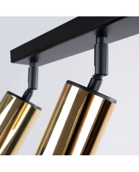 Plafon WINX 3 czarny/złoty Sollux SL.1384