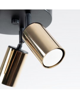 Plafon WINX 3P czarny/złoty Sollux SL.1385