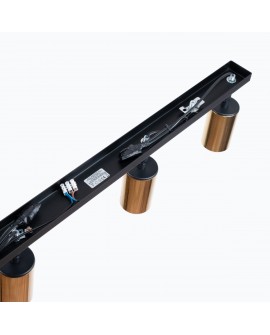 Plafon WINX 4L czarny/złoty Sollux SL.1387