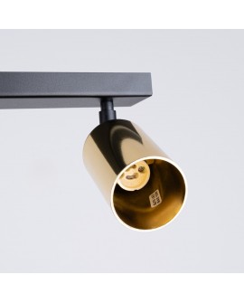 Plafon WINX 6L czarny/złoty Sollux SL.1388