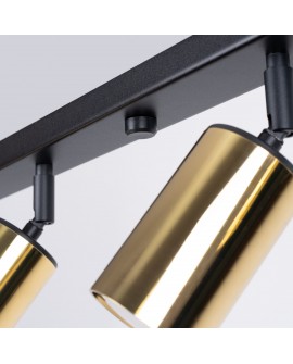 Plafon WINX 6L czarny/złoty Sollux SL.1388