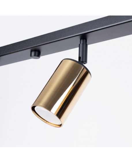 Plafon WINX 6L czarny/złoty Sollux SL.1388