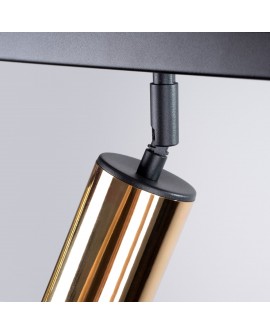 Plafon WINX 6L czarny/złoty Sollux SL.1388