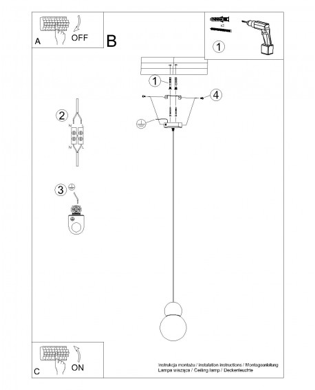 Lampa wisząca PEKKA 1 biała/naturalne drewno Sollux SL.1390
